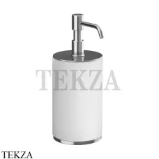 Gessi INCISO accessories Дозатор для жидкого мыла настольный, белый 66437-031, хром глянец