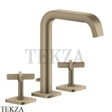 Axor Citterio E Смеситель для раковины настольный, с донным клапаном 36108820, Brushed Nickel