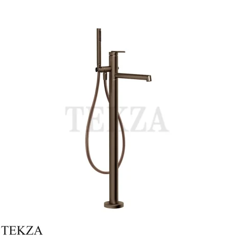 Gessi INGRANAGGIO Смеситель для ванны напольный, с гарнитуром 63528-791, Deep Bronze Br. PVD