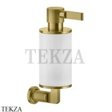 Gessi INCISO accessories Дозатор для жидкого мыла или лосьона, белый 58513-716, Gold Br. PVD