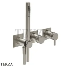 Gessi Incastri Смеситель для душа с гарнитуром, внешняя часть 75036-149, Finox Brushed Nickel