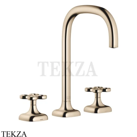Dornbracht COYA Смеситель для раковины 3 отв. 165, с донным клапаном 20713424-47, Champagne (22kt Gold)
