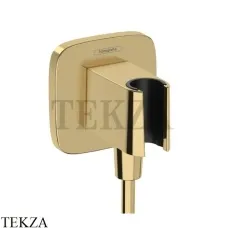 Hansgrohe FixFit Q Шланговое подсоединение с держателем 26887990, золото глянец