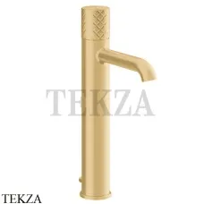 Gessi Habito INTRECCIO Смеситель для раковины высокий, с донным клапаном 70103-710, Brass PVD