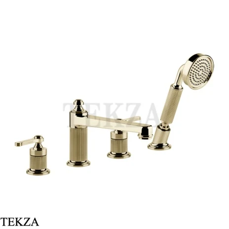 Gessi VENTI20 Смеситель на борт ванны, с гарнитуром 65045-710, Brass PVD