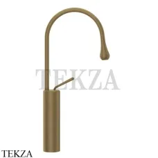 Gessi Goccia Смеситель для раковины высокий, без сливного гарнитура 33608-713, Antique Brass