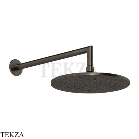 Gessi ANELLO Верхняя лейка с кронштейном D25 см 63348-187, Aged Bronze