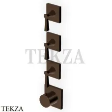 Zucchetti Bellagio Термостат для душа, 3 выхода, внешняя часть ZB2803.P21, brushed chocolate PVD Zucchetti Bellagio Термостат для душа, 3 выхода, внешняя часть ZB2803.P21, brushed chocolate PVD