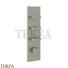 Gessi Rettangolo Wellness Термостат 3 выхода, внешняя часть 43026-149, Finox Brushed Nickel