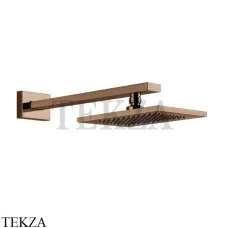 Gessi Rettangolo shower Верхний душ с кронштейном 20148-030, Copper глянец PVD