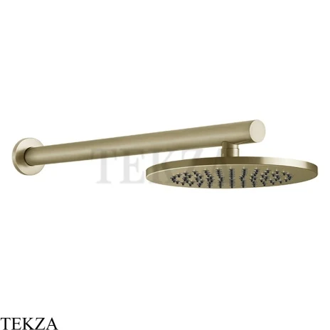 Gessi 316 SHOWER Верхняя душевая лейка с креплением 54149-727, Brushed Brass PVD