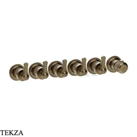 Gessi VENTI20 Термостат для душа, 5 потоков, внешняя часть 65340-791, Deep Bronze Br. PVD