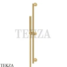 Newform Штанга с ручной стержневой лейкой сталь 69656X.59.097, PVD Brushed gold