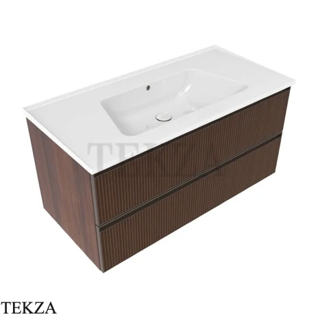 Flaminia Bloom тумба подвесная Cubika без раковины 105×50×50 см, 2 ящика, орех Noce Greca