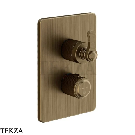 Gessi VENTI20 Термостат для душа, 3 потока, внешняя часть 65137-713, Antique Brass