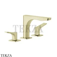 Gessi RILIEVO Смеситель для раковины 3 отверстия, без донного клапана 59012-710, Brass PVD
