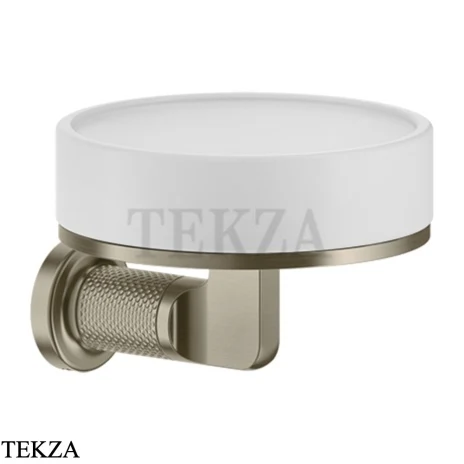 Gessi INCISO accessories Мыльница настенная, композит белый 58501-149, Finox Brushed Nickel