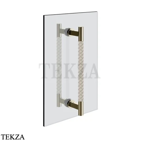 Gessi Pelle Tresse Полотенцедержатель для крепления на стекло, 30 см 78731-433, Crème/ Nickel PVD