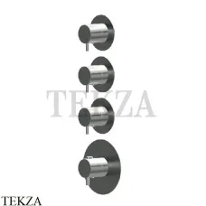 Newform X-Steel 316 Термостат для душа на 3 потока, внешняя часть 69860EX.59.064, PVD Brushed gun metal
