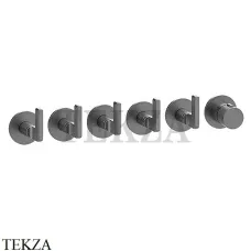 Gessi INCISO SHOWER Термостатический смеситель, 5 потоков, внешняя часть 58340-706, Black Metal