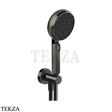 Gessi Haute Culture Shower Душевой комплект, держатель, шланг 1,50 см 57123-706, black хром глянец