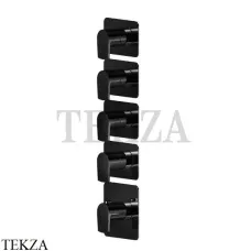 Newform HAKA Термостат для душа, 4 потока, внешняя часть 69872E.01.093, черный матовый