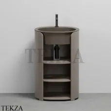 CIELO I Catini Tiberino Тумба отдельностоящая CAMTL, с 3-мя полками, слив в стену, Arenaria-Cacao