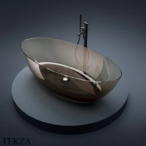 Gruppo Treesse Camelia Свободностоящая ванна 180 V047FU, resina trasparente fumé