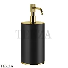 Gessi VENTI20 Дозатор для жидкого мыла настольный черный 65438-246, Gold PVD