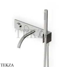 Zucchetti Hoop Термостат для ванны с гарнитуром, внешняя часть ZHO786.C8, nickel глянец