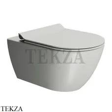 GSI PURA 55/F Унитаз подвесной ”Swirlflush” (безободковый) 8815FR217, сиденье микролифт slim, Cenere