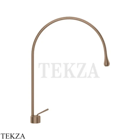 Gessi Goccia Смеситель для раковины высокий, без сливного гарнитура 33603-708, Copper Br. PVD