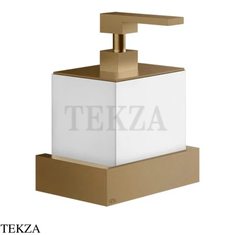 Gessi Rettangolo Дозатор для жидкого мыла или лосьона, белый 20813-791, Deep Bronze Brushed PVD