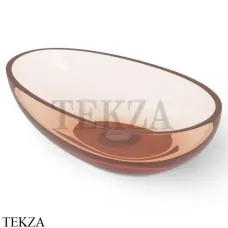 Dea Design Washbasins Раковина настольная 60х36 Glasstech DD9035 600 R9, Brown Copper R9