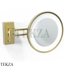 Decor Walther Round BS 36 LED Косметическое зеркало, 5х увеличение, от сети 0122182, золото матовое