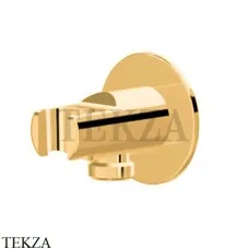 Newform Вывод для шланга с держателем для ручного душа 827.61.020, PVD Glossy gold