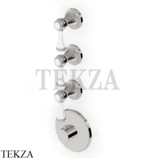 Zucchetti Agora Classic Термостат для душа, 3 выхода, внешняя часть ZAM661.C8, nickel глянец