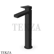 Zucchetti JINGLE Смеситель для раковины высокий, с донным клапаном ZIN691.N1, черный goffrato