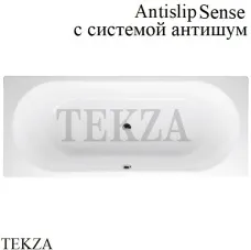 BETTE BetteStarlet Ванна прямоугольная из стали 1380-000 AS, антишум, антислип Sense, белый глянец