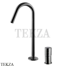 FIMA Carlo Frattini Spillo TECH X Смеситель для раковины, с донным клапаном F3271TNCXCS, Brushed black chrome