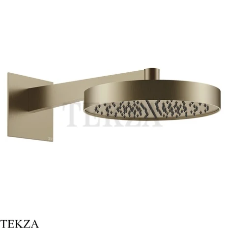 Gessi Incastri Верхняя лейка D30 с кронштейном из стены 63068-149, нерж. сталь Brush / никель Brushed