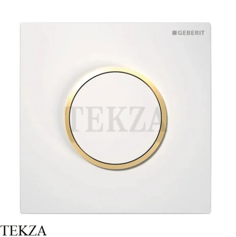 Geberit Sigma10 Клавиша смыва для писсуара 116.015.KK.1, белый глянец/золото глянец