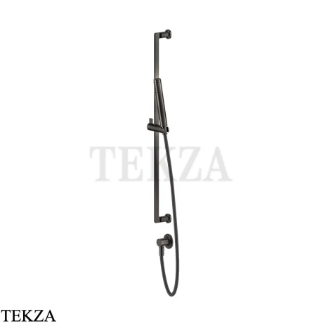 Gessi INCISO SHOWER Душевой гарнитур-штанга с выводом воды 58142-707, Black Metal Brushed PVD