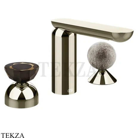 Gessi Perle Смеситель для раковины на 3 отв., без гарнитура 74868-720, никель глянец