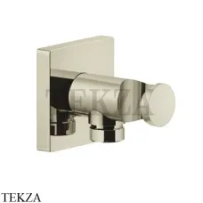 Gessi RILIEVO Держатель для душевой лейки с выводом воды 59161-720, Nickel PVD