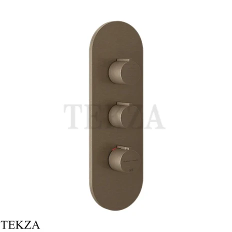 Gessi Ingranaggio-Anello Термостат для душа, 2 потока, внешняя часть 43064-761, Coffee Bronze Br. PVD