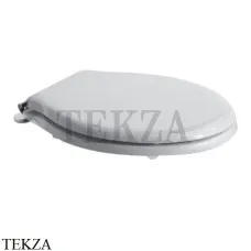 Globo Paestum Сиденье с крышкой деревянное микролифтом PS20RB, Rovere BIANCO, хром