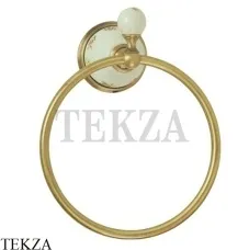 Migliore Provance Держатель для полотенца кольцевой, керамика с декором 17696, золото глянец