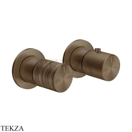 Gessi Habito TRAME Термостат для душа на 3 потока, внешняя часть 70336-761, Coffee Bronze Br. PVD