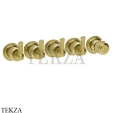 Gessi VENTI20 Термостат для душа, 4 потока, внешняя часть 65338-716, Gold Br. PVD